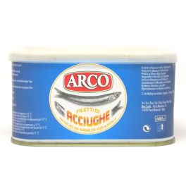Anchovy fillets in sunflower oil in Arco tin 600g
