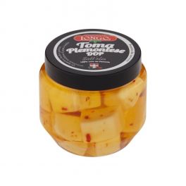Cubes of Toma piemontese PDO in chili pepper oil 250g