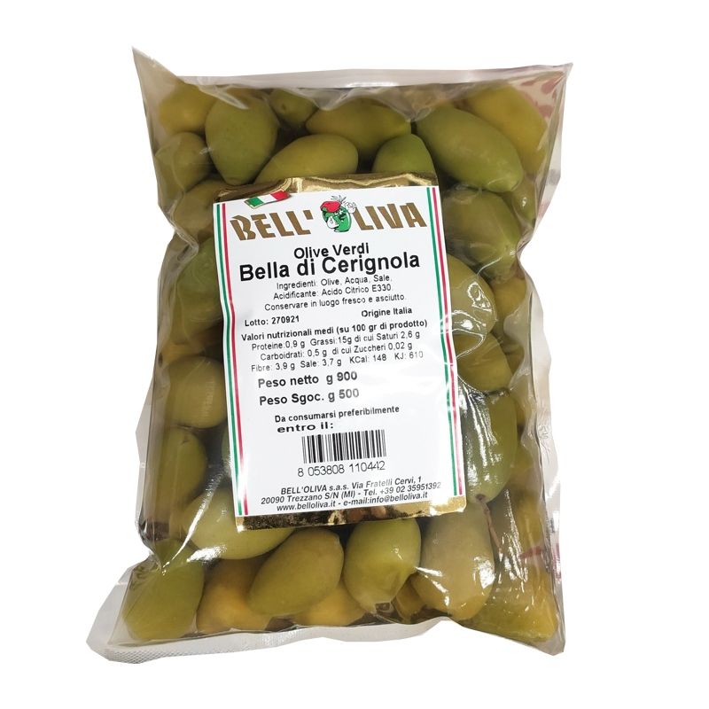 Online kaufen grünen Oliven Bella di Cerignola 500g